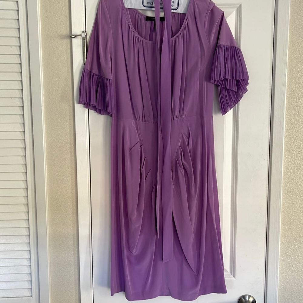 BCBGMaxAzria Purple Mini Dress Size 6 Silk/Polyester